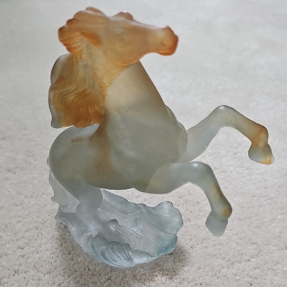Daum France Pate De Verre Rearing Horse "Marly"